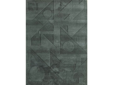 TRAVERSE TRA-1595 Thyme/Thyme - Rectangular handmade rug with geometric shapes by Jaipur Rugs - view 2
